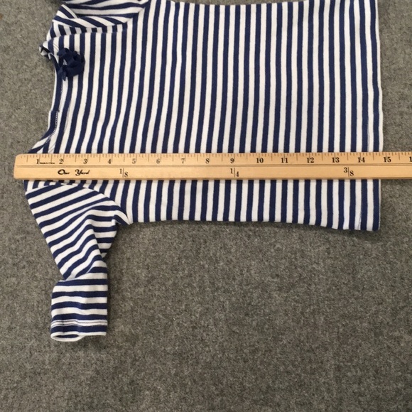 Carter’s‎ Girls Sz 4T Shirt Blue Stripe 3/4 Sleeve 100% Cotton Preppy Nautical - Picture 7 of 8